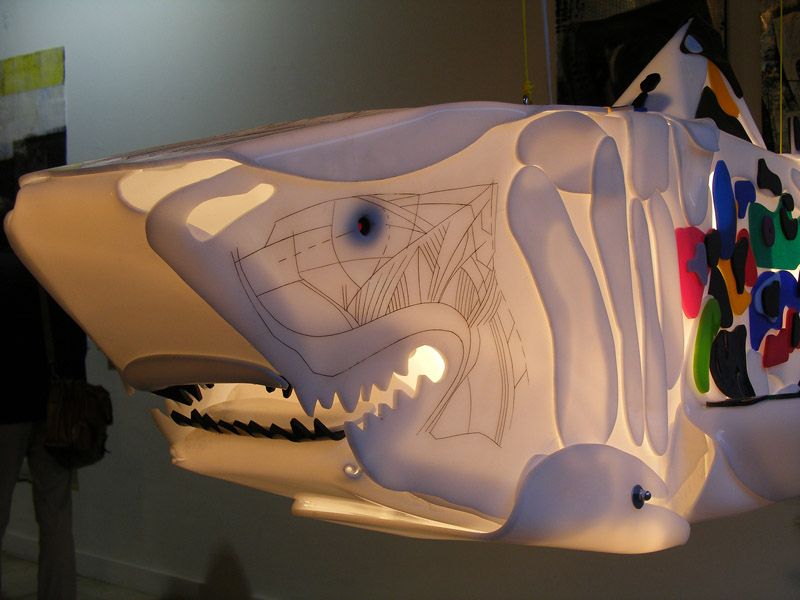 5. Head, Hey you watch yourself....(shark) light sculpture by Marko Gavrilovic