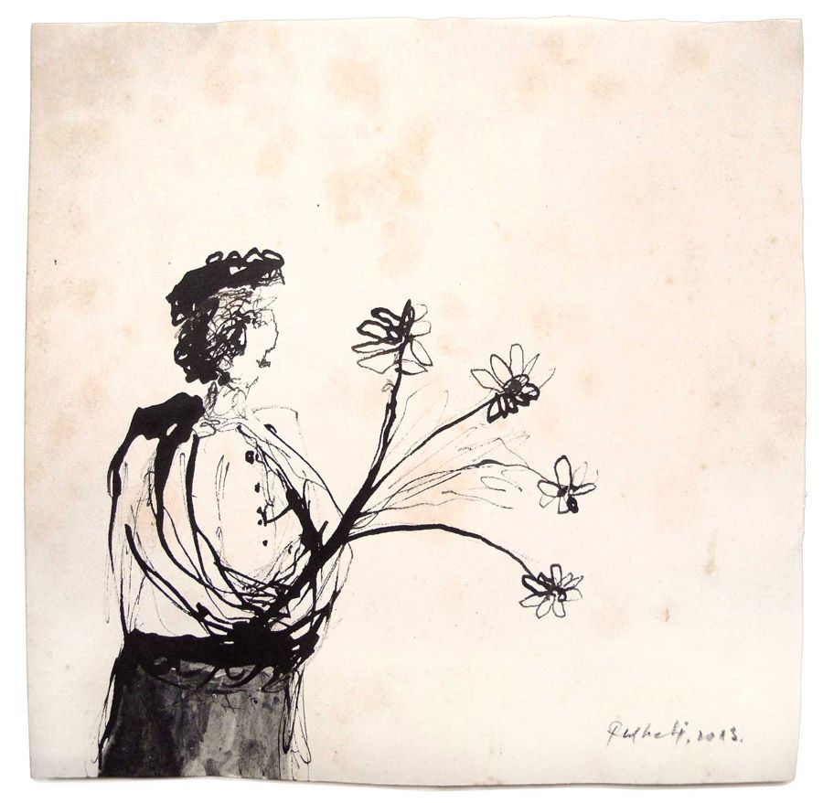 Darivanje, 14cm x15cm, tuš, 2013.