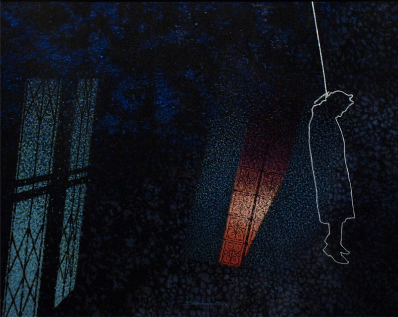 Mrak muzeja- KLATNO. ulje na lesonitu 107x84 cm