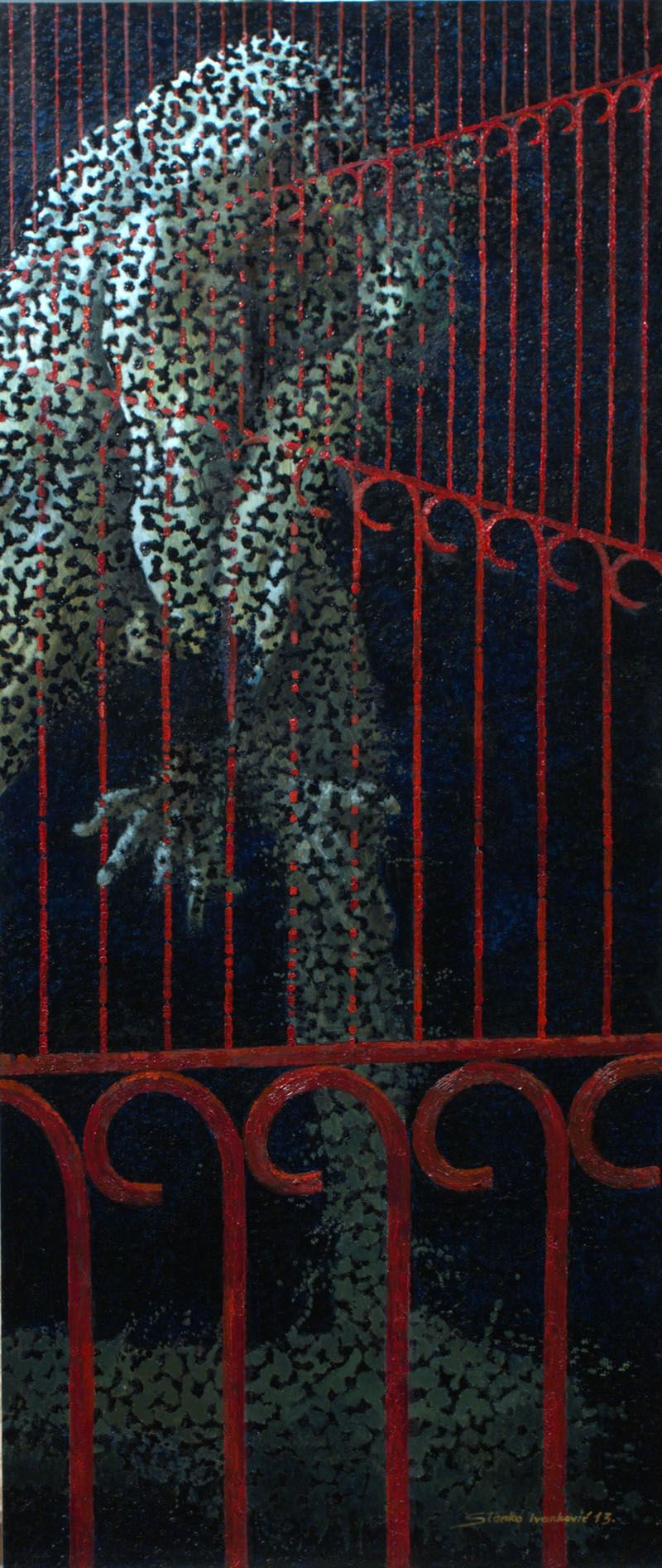 Mrak muzeja- No. 12, ulje na lesonitu 46x107 cm.