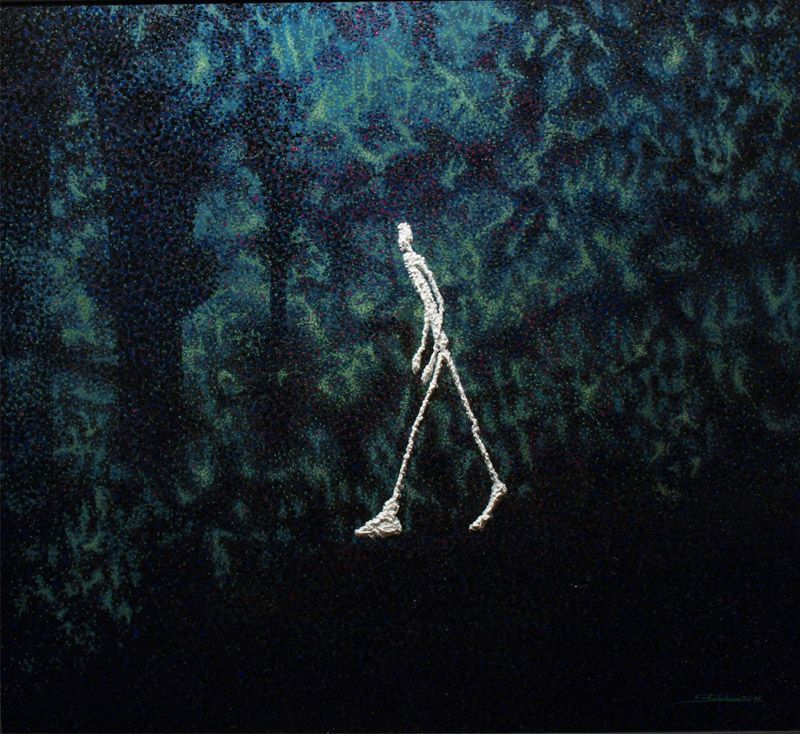 Mrak muzeja-SUSRET. ulje na lesonitu 107x97 cm