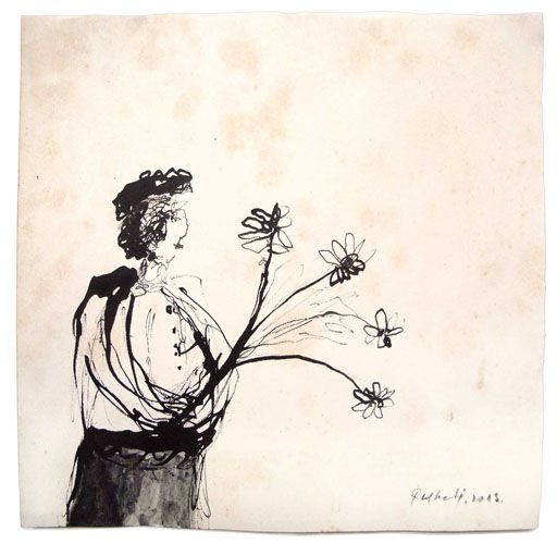 Darivanje, 14cm x15cm, tuç, 2013.
