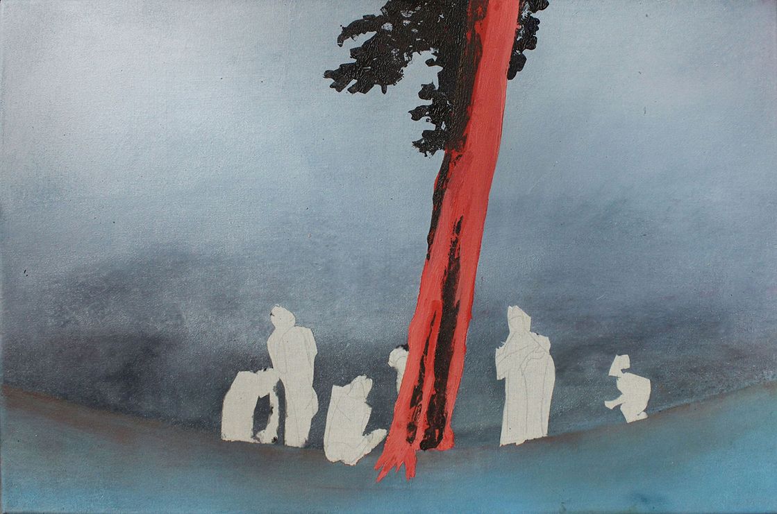 Ana Ratkovic Gathering, 50x33 cm, oil on canvas, 2014