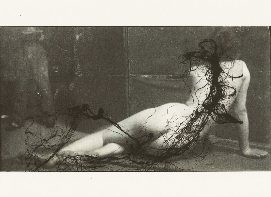 reclining nude and cotton A