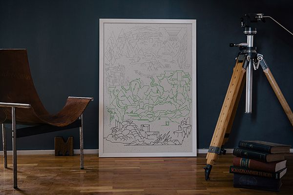 Land of the Lines by Zeljko Loncar - Side Effects Art graphics Collection